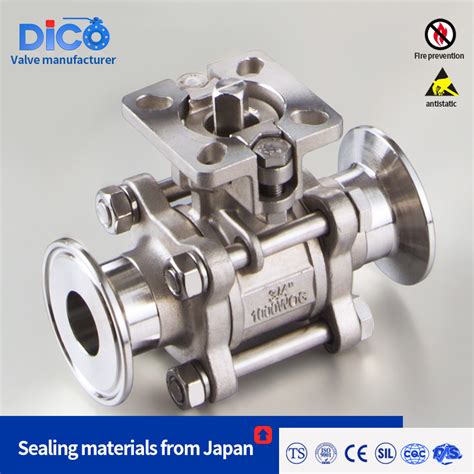 Dico China Stainless Steel Clamp End With Mounting Pad CF8 CF3m 3PC