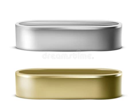 Metallic Tin Cans Vector Illustration Stock Illustration