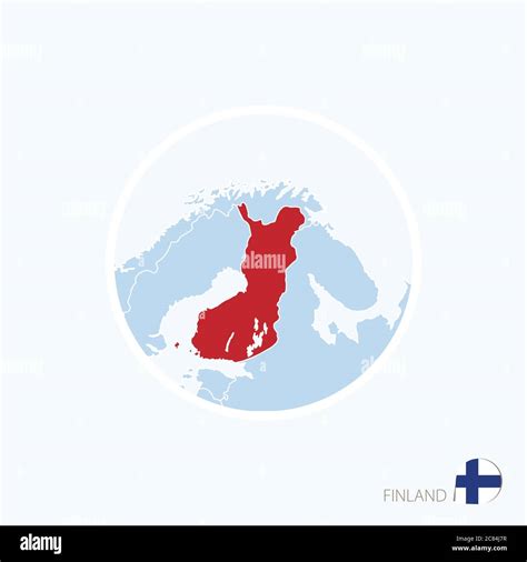 Mapa Icono De Finlandia Mapa Azul De Europa Con Finlandia Resaltada En