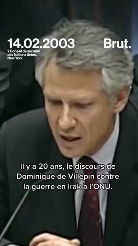 Il Y A 20 Ans Jour Pour Jour Dominique De Villepin Alors Ministre Des