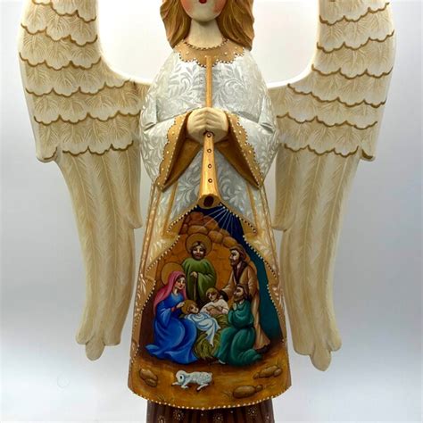 Angel Nativity Scene Etsy