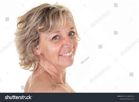 Beauty Portrait Senior Blond Attractive Mature Stock Photo 2218955671