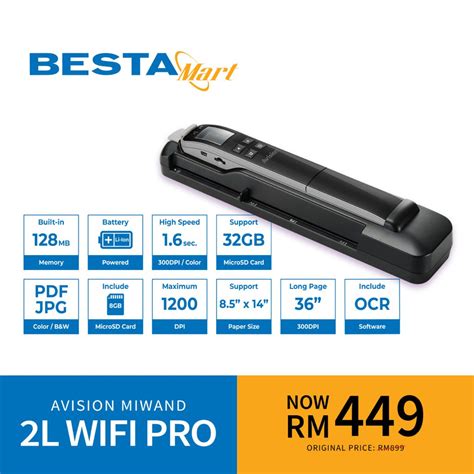 Avision MiWand 2L WiFi PRO Besta Mart