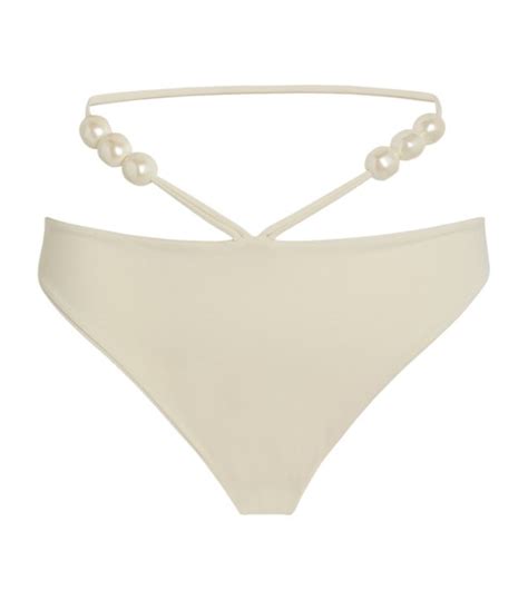 Womens Magda Butrym Ivory Cut Out Bikini Bottoms Harrods Uk