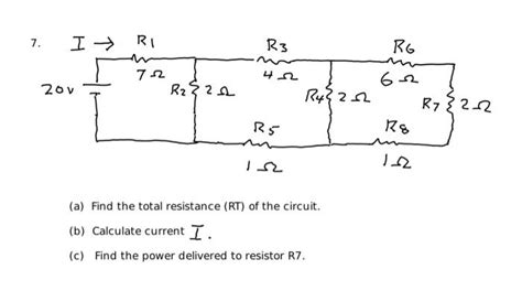 Solved A Find The Total Resistance Rt Of The Circuit Chegg