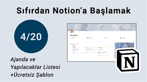 Sıfırdan Notiona Başlamak 4 20 Ajanda ve Yapılacaklar Listesi