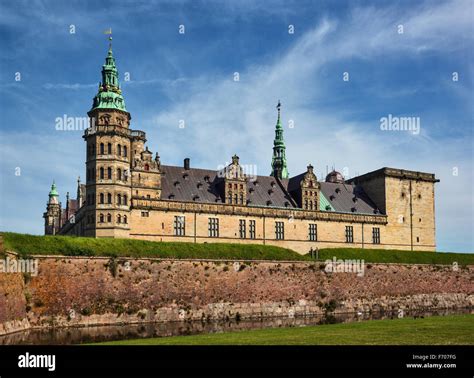 Kronborg castle the Helsingor (Elsinore) town, Denmark Stock Photo - Alamy