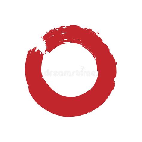 Red Brush Enso Stock Vector Illustration Of Blood Japanese 138467543