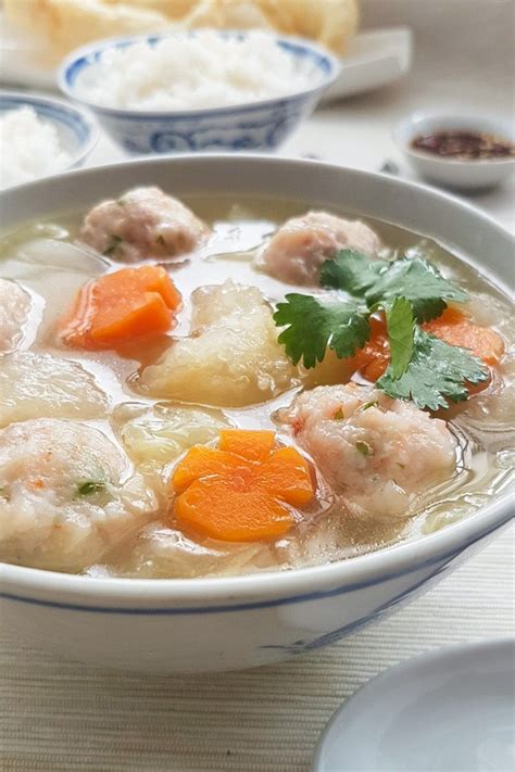 Fish Maw Soup Recipe With Prawn Meatballs Souper Diaries