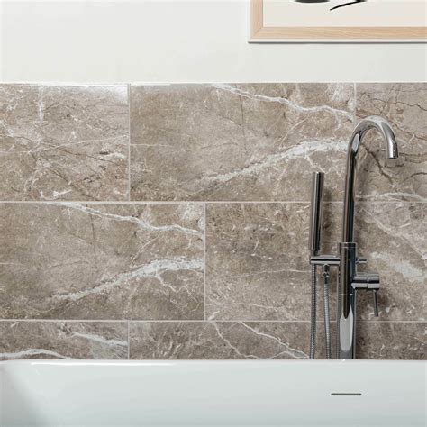 Bernini Natural Gloss Marble Effect Ceramic Wall Tile