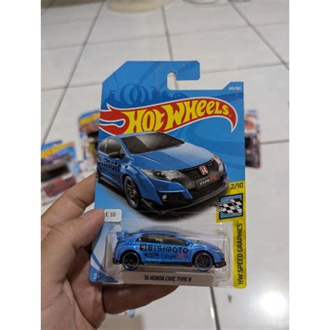 HOT WHEELS 風火輪 HONDA CIVIC TYPE R BISIMOTO 藍色藍色 蝦皮購物