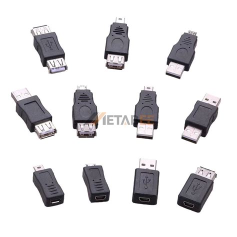 Renhotec Usb Type B Female To Usb Mini B 2 0 Male Adaptor Free Hanging Black