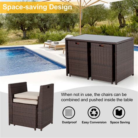 Latitude Run Yushin Rectangular 4 Person Outdoor Dining Set With