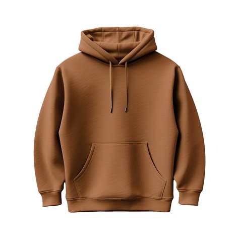 Ai Generated Brown Hoodie Isolated On Transparent Background Png