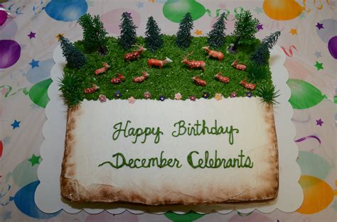 Deer And Forest December Celebrants Cake