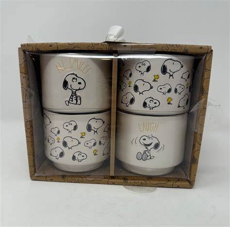 Rae Dunn Peanuts Snoopy Ramekin Set Rae Dunn Peanuts Mini Bowls