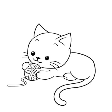 Desenho De Gato Desenho Animado Kawaii Anime Doodle Para Colorir