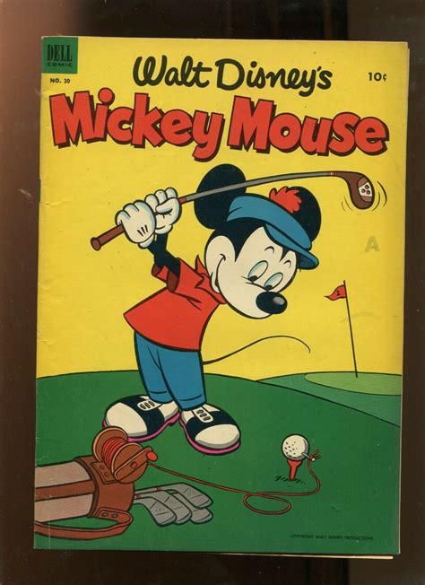 Comicsvalue WALT DISNEYS MICKEY MOUSE 30 6 5 GOLF COVER 1953