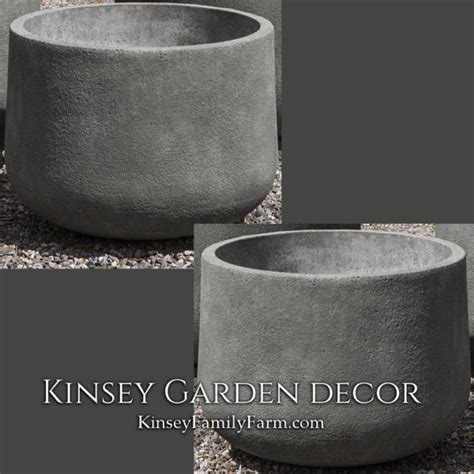 Cast Stone Modern Outdoor Tribeca Planters Kinsey Garden Decor