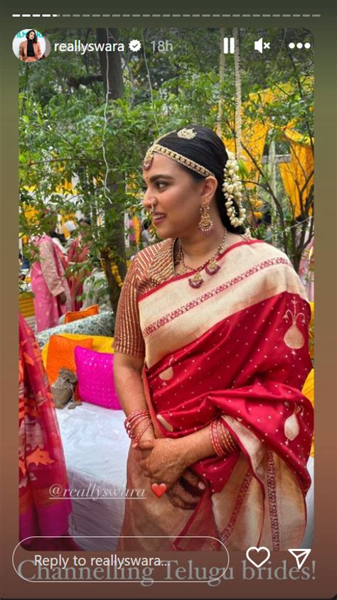 Swara Bhasker Is A Sight To Behold As Traditional Telugu Bride In Red