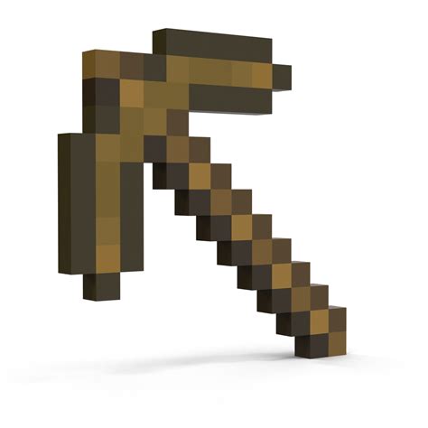 Minecraft Pickaxe Wooden 3d Model