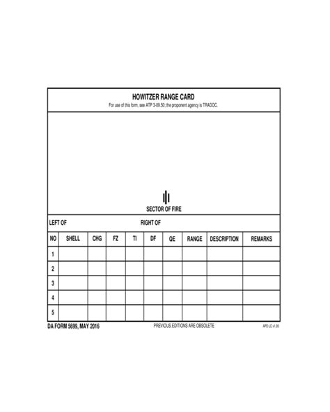 Howitzer Range Card Edit Fill Sign Online Handypdf