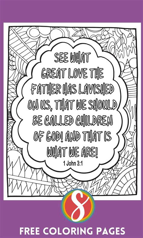 1 John - Free Printable Coloring Pages — Stevie Doodles