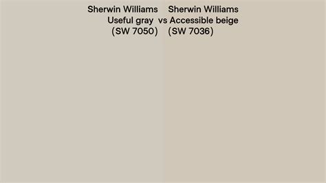 Sherwin Williams Useful Gray Vs Accessible Beige Side By Side Comparison