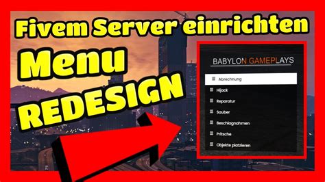 Fivem Server Einrichten 455 New REDESIGN Menu Esx Menu Default