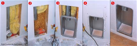 Recessed Dryer Vent Box Installation If You Can Back Right Up To The