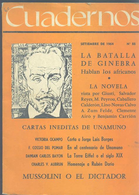CUADERNOS LA REVISTA MENSUAL DE AMÉRICA LATINA NÚMERO by ARCINIEGAS Germán Director Muy