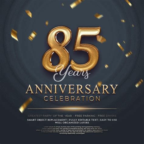 Premium Psd Psd Years Anniversary Flyer Template With Custom