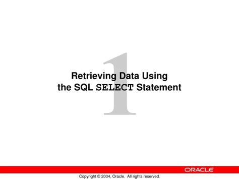 Ppt Retrieving Data Using The Sql Select Statement Powerpoint Presentation Id 9688637