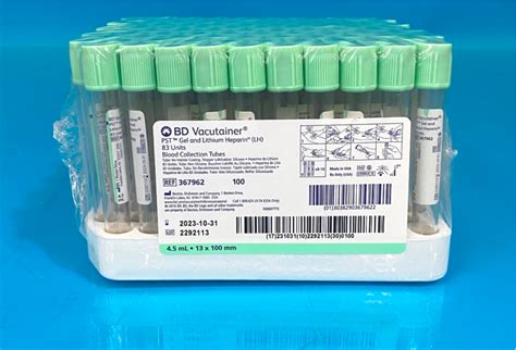 Bd Becton Dickinson Venous Blood Collection Plasma Tube Vacutainer