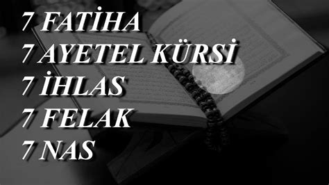 Fatiha Ayetel K Rsi Hlas Felak Nas Kur An Kerim