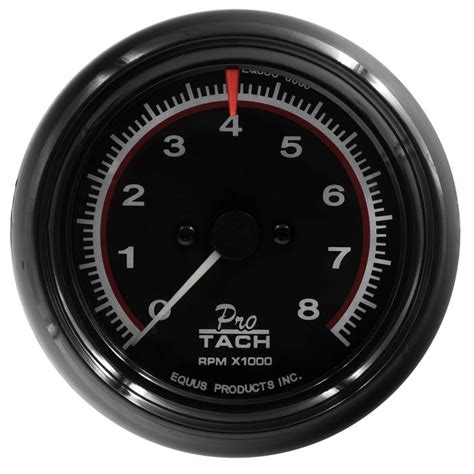 Equus 3 38in 0 8000 Rpm Black Tachometer Gauge