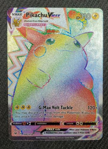 Mavin 2020 Pokemon Vivid Voltage Pikachu Vmax Secret Rare 188 185