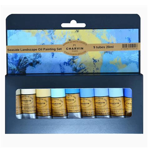 Charvin Extra Fine Oils Sea Landscape Bonjour Set Of 9 20ml Tubes