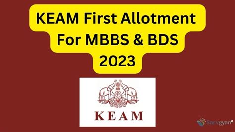 Keam First Allotment For Mbbs Bds Out Official Pdf Here