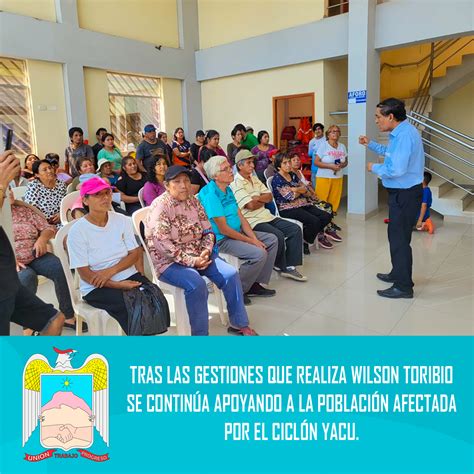 Tras Las Gestiones Que Realiza Wilson Toribio Se Contin A Apoyando A La