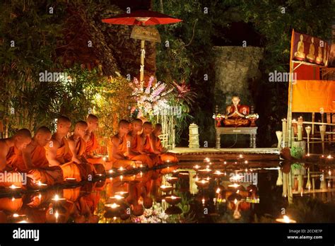 Chiang Mai Thailand March 4 Magha Puja Day Is The Important Buddhist