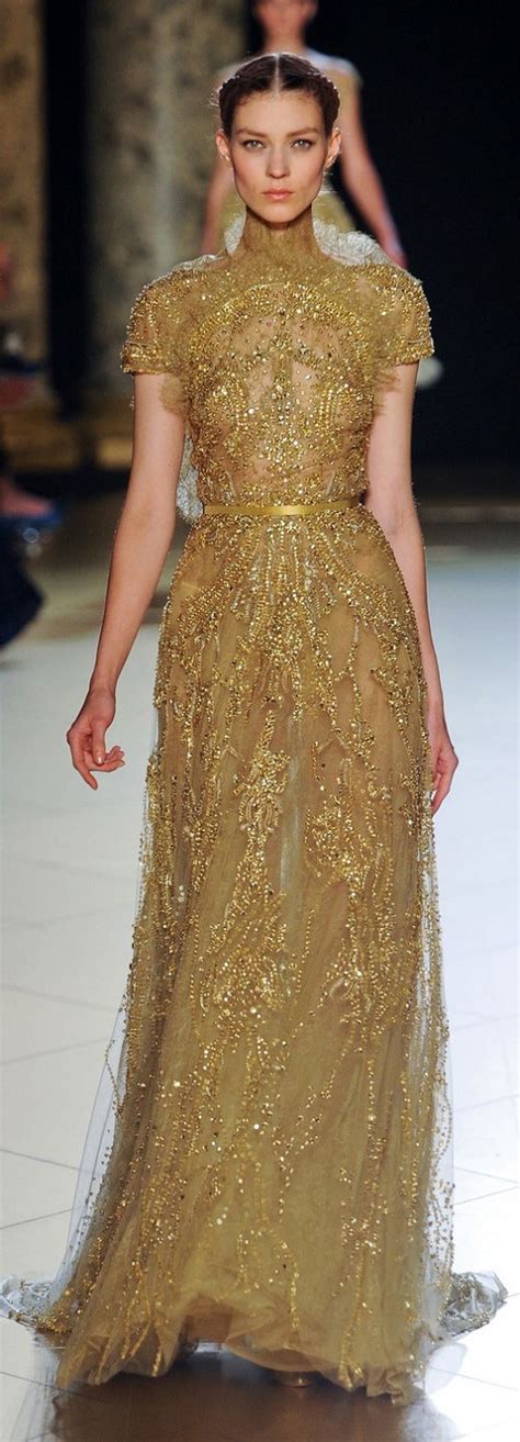 Elie Saab Fall 2013 Gold Dress Jewellery Kaleidoscope