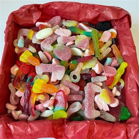 Pick N Mix Sweets Pizza Box 500g750g1kg Sweet Etsy