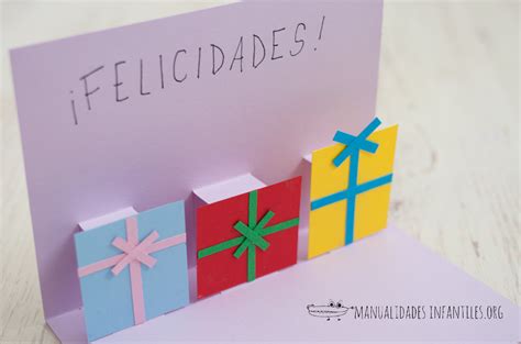 Tarjeta Pop Up Regalo Manualidades Infantiles