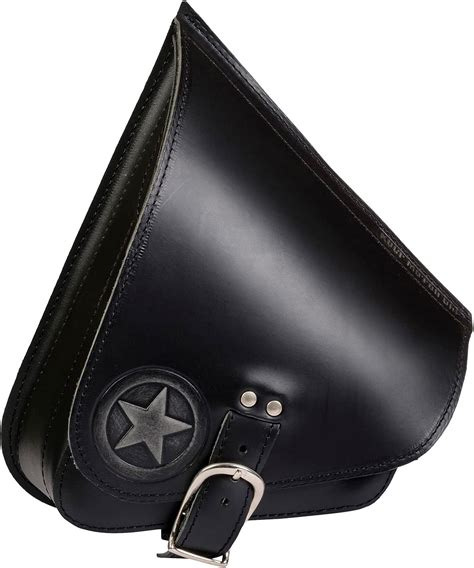 Agm Leder Satteltasche Kompatibel Mit Harley Davidson Schwarz Black