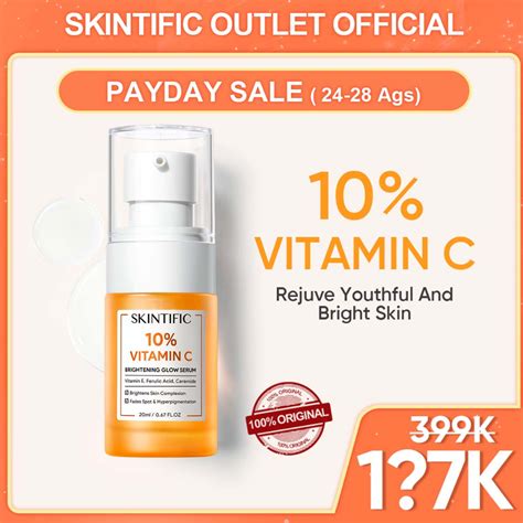 Jual [official] Skintific 10 Vitamin C Brightening Glow Serum 20ml