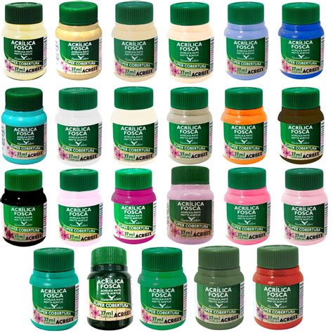 Tinta Acr Lica Fosca Acrilex Ml Cores Diversas Cores