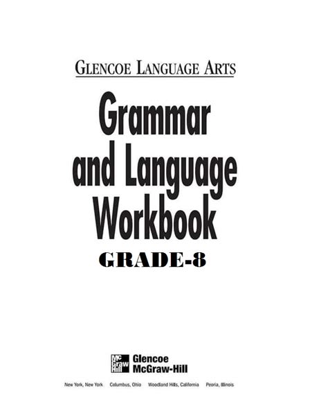 8th Grade Grammar Workbook Pdf