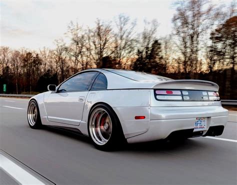 White Nissan 300ZX Running On Road Autos