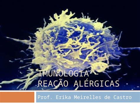 PPT IMUNOLOGIA REAÇÃO ALÉRGICAS Prof Erika Meirelles de Castro